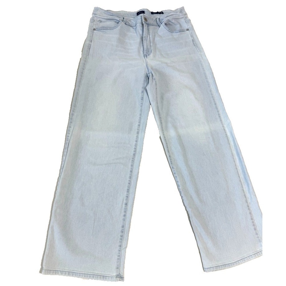 J Jill Jeans Womens 16 Regular Light Blue Denim High Rise Full Leg Straight Soft